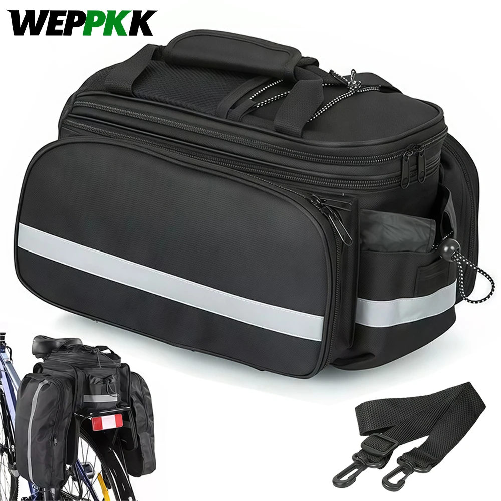 

Bike Rack Bag Bicycle Trunk Rear Rack Bag, Bike Saddle Bag, Bicycle Pannier Bag Cycling Rear Seat Carrier for MTB Bike E-Bike