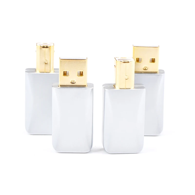 HIFI-enchufe USB 2,0 chapado en oro de 24K, Conector de cubierta de bronce tipo A macho 2,0, Puerto tipo B