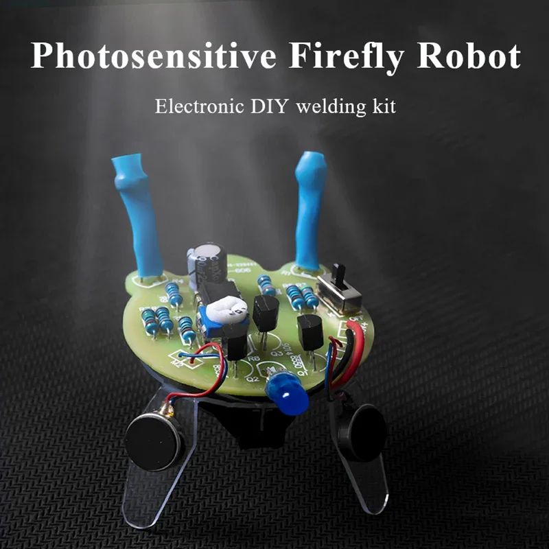 Light-sensitive Firefly Mobile Robot DIY Welding Kit Tail Breathing Light Fun Electronic Production