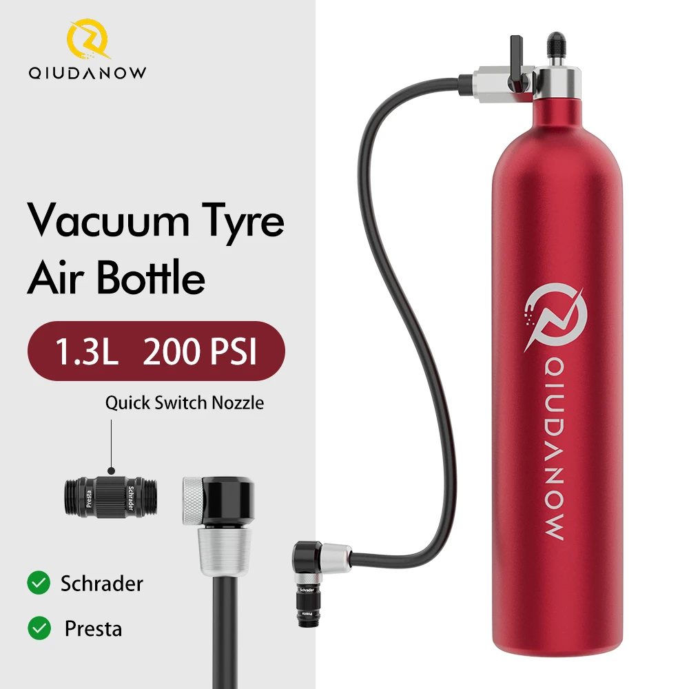 

Насос для шин MTB Road Inflator 1.3L, баллон для подкачки шин, подходит для бескамерных шин с клапанами Clik/Presta/Schrader, аксессуары для велосипедов