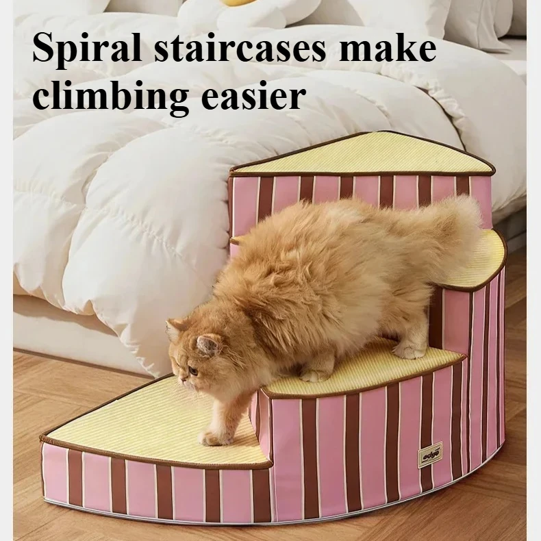 Rampa en espiral antideslizante para perros y gatos – Escalones