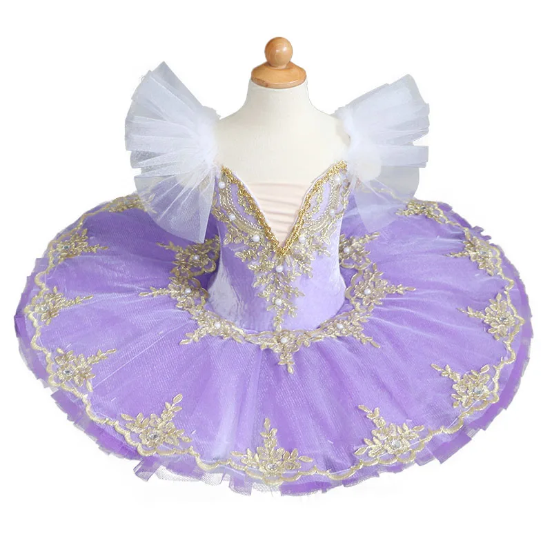 

Pureple blue Professional Ballet Tutu Child Kids Girls Adulto Swan Lake Dress Women Pancake Tutu Ballerina Dance Costumes Party