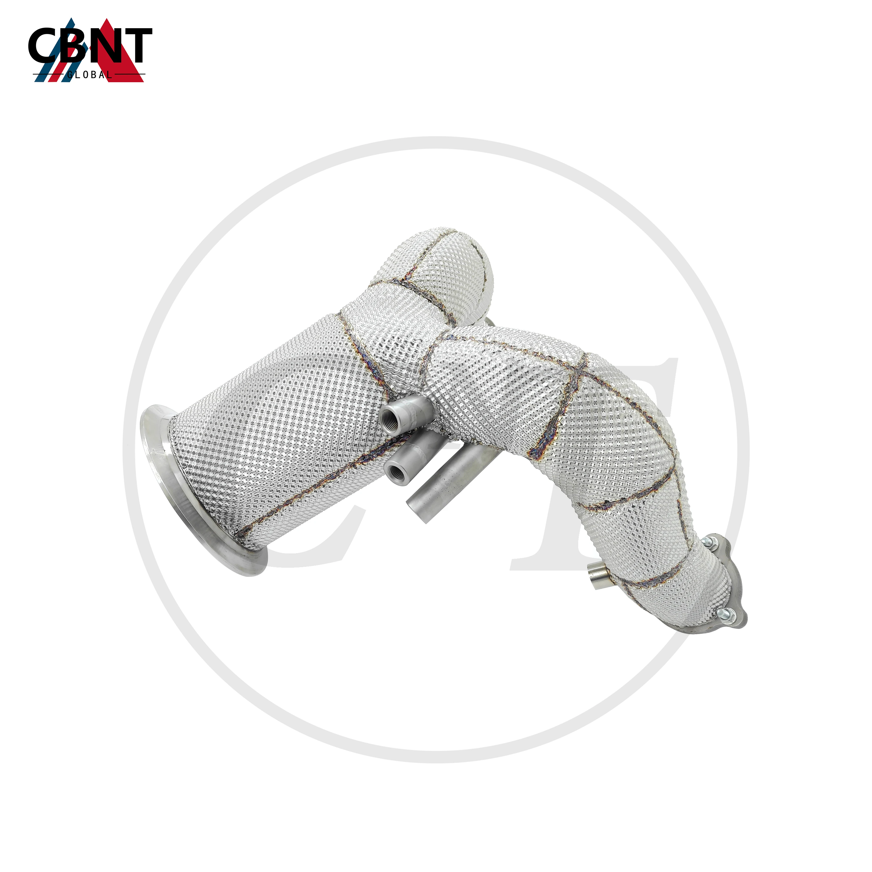 

CBNT Exhaust Header with Catalytic for Porsche Cayenne 9Y0 3.0T 2019-2023 Downpipe Exhaust-pipe SS304 Stainless Steel