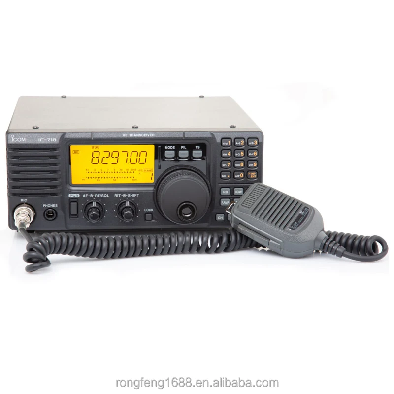 วิทยุสื่อสารเคลื่อนที่ขนาดกะทัดรัด ระยะไกล วิทยุสื่อสารทางทะเล วิทยุสื่อสารในรถยนต์ ICOM IC-718 เครื่องรับส่งสัญญาณวิทยุคลื่นความถี่สูงทุกย่านความถี่
