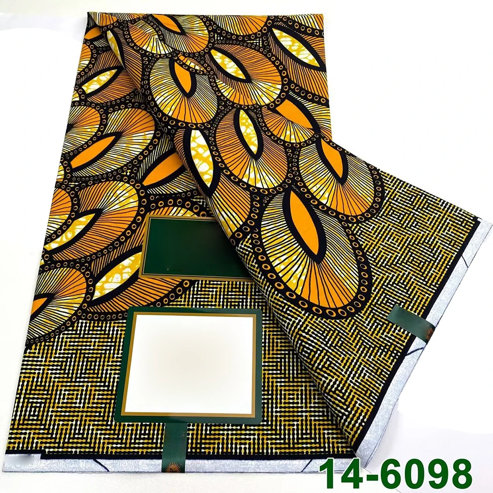 

2026New Fashion African Real Wax Fabric 100% Cotton High Quality Nigerian Ankara Fabric Block Prints Wax Fabric For Women Sewing