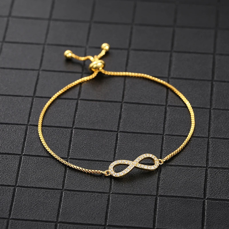 Huitan Mode Gold Farbe Box Kette Armband für Frauen Trendy Helle Zirkonia Hand Schmuck für Verlobung Exquisite Accessoires