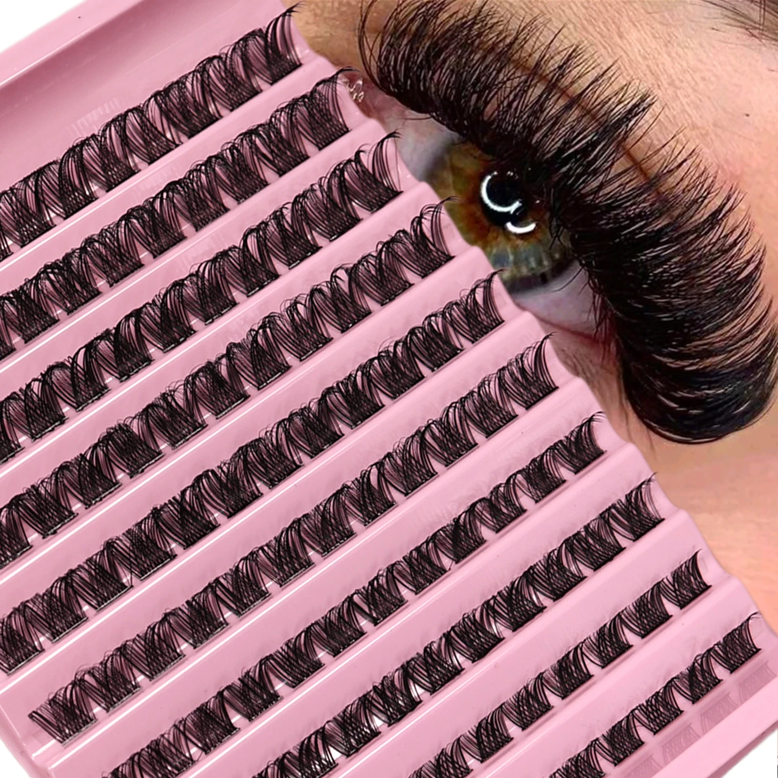 Eyelash Extension Wispy Look - 120 szt. Kępki rzęs Wispy, pojedyncze