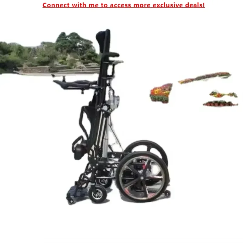 

Electric Standing Wheelchair Electric Up Down Reclining Power Wheelchair With Headrest Driving On Ground For Disabled-BZ-TH305-1