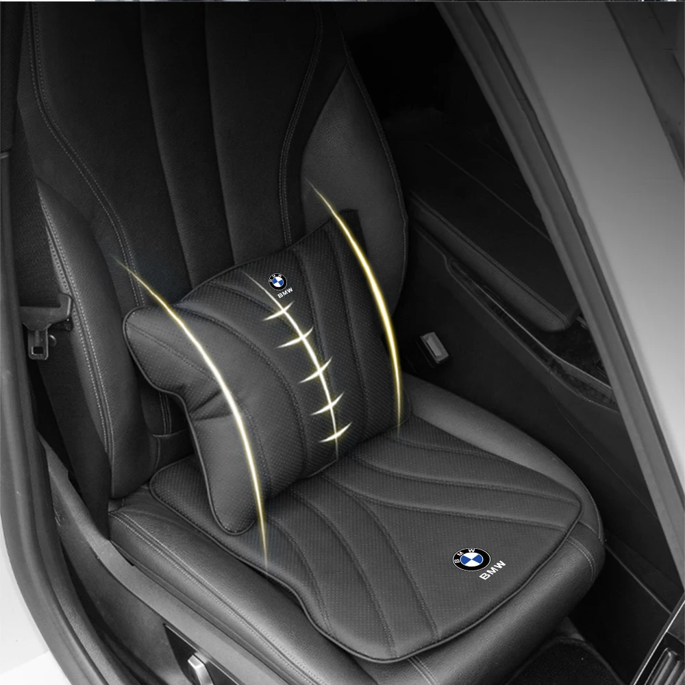 Car Seat Cushion Cover Lumbar Support Waist Cushioning For BMW M Performance M3 M5 M6 F01 F20 F10 F15 F16 F30 F34 F32 F31 E28 X5