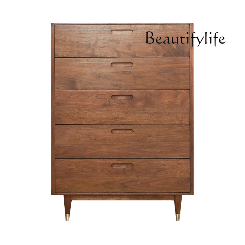 

Solid Wood Chest of Drawers with Legs Drawer Locker Nordic Log Furniture Whole House Customization