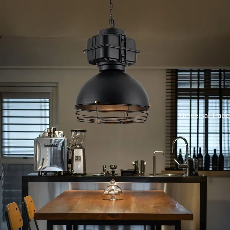 

ERAmerican industrial pendant lights retro design, industrial and mining chandelier, old iron art creative punk pendant lights