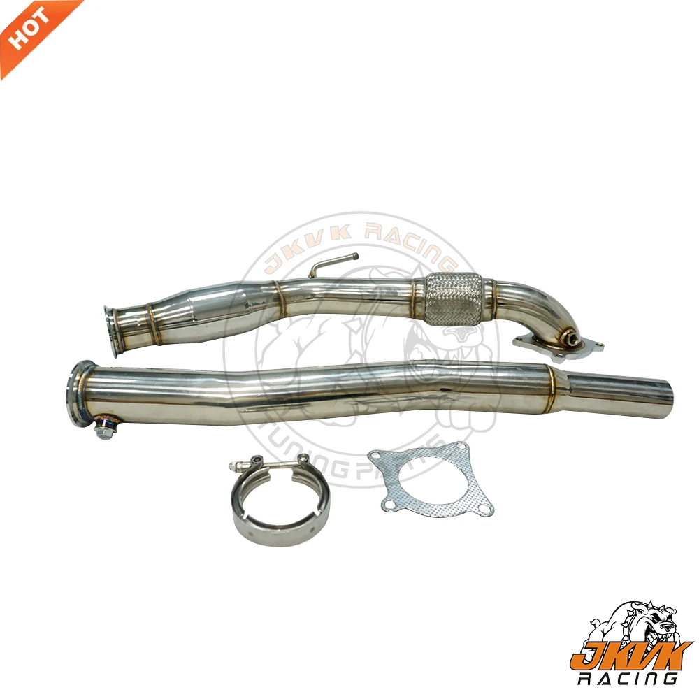 JKVK RACEING nuevo diseño 3,0 ''200 celdas bajante de gato para Golf G TI MK5 MK6 A3 2,0 T 2006-2010 200 bajante de gato celular