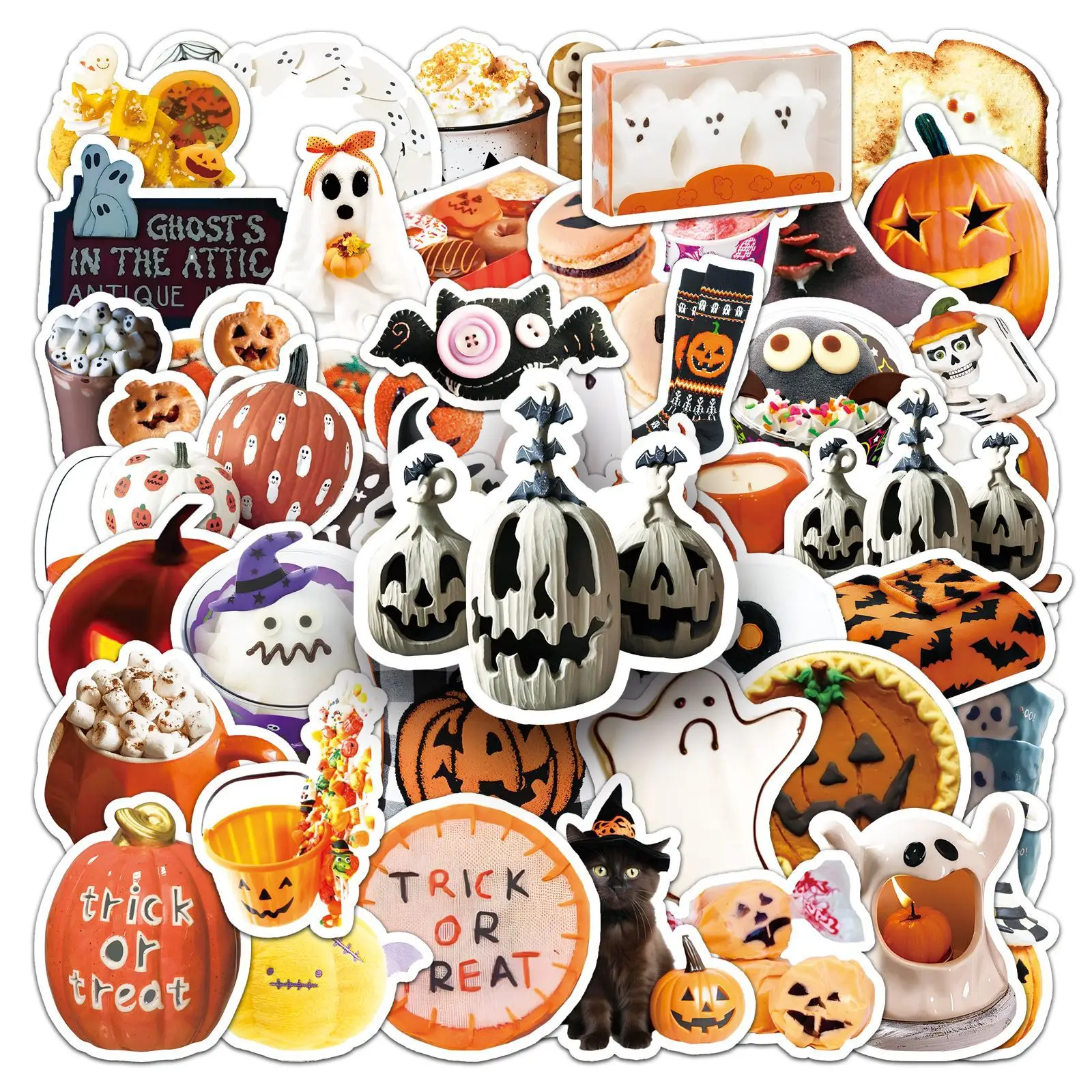 

50PCS Cartoon Halloween Ins Style Stickers Creative Decoration Water Cup Phone Case Guitar Laptop Waterproof Decals Toys Gifts