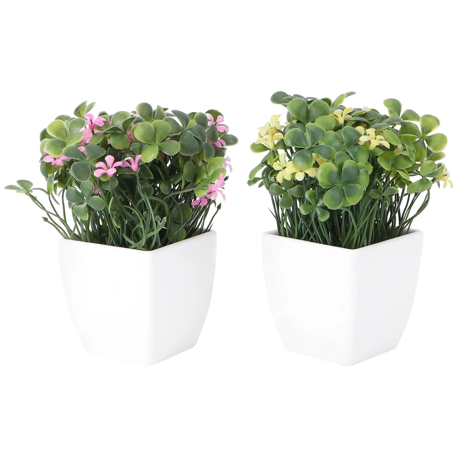 

2Pcs Artificial Potted Flowers Decorative Plants Simulation Floral Pot Pot Home Office Banquet PartyFlower