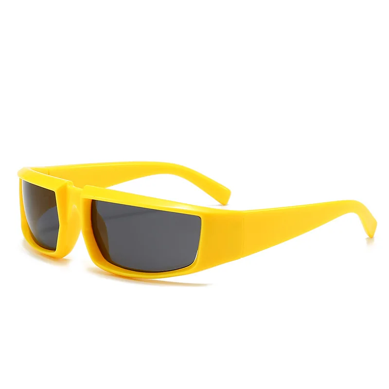 Y2K Futuristische Tech-Sonnenbrille für Männer Cyberpunk Retro Schutzbrille Damen Edgy Streetwear Trendige Punk-Style Brillen Unisex – Detail 2