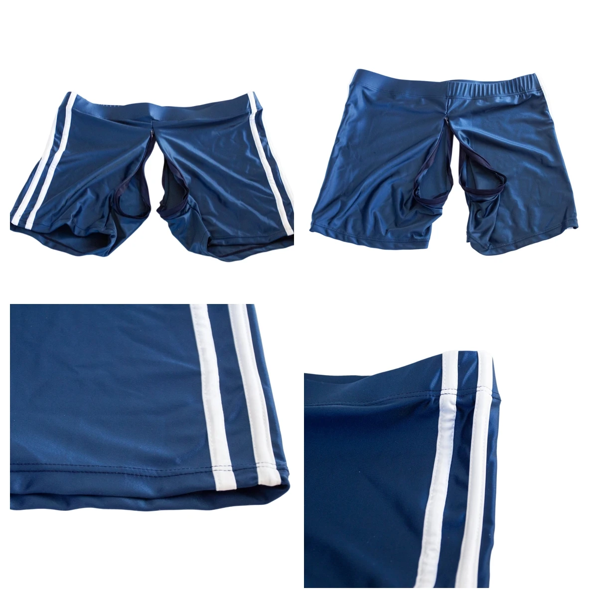 Błyszczące satynowe spodenki damskie Sportowe obcisłe spodenki do biegania Seksowne spodenki do jogi Trening fitness Siłownia Plus Size Bottoms