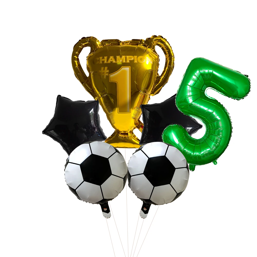 32inch Green Digit Number Globos Football Helium Balloons Trophy Balloon Children\'s Gifts Birthday Party Decorations Kids