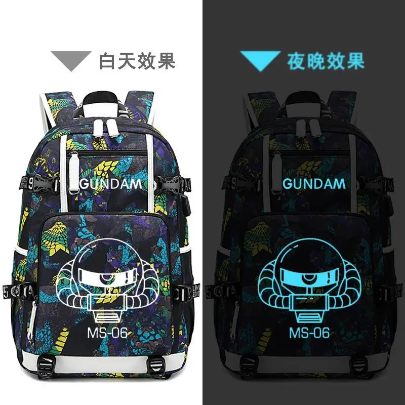 Anime Mobile Suit Gundam School Bag GUNDAM Student Backpack Computer Bag Boys Girls Anime Cartoon School Bag Mochila