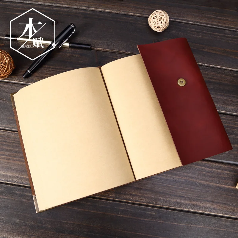 A5 Size Notepad Handmade Cowhide Book Creative New European Notebook