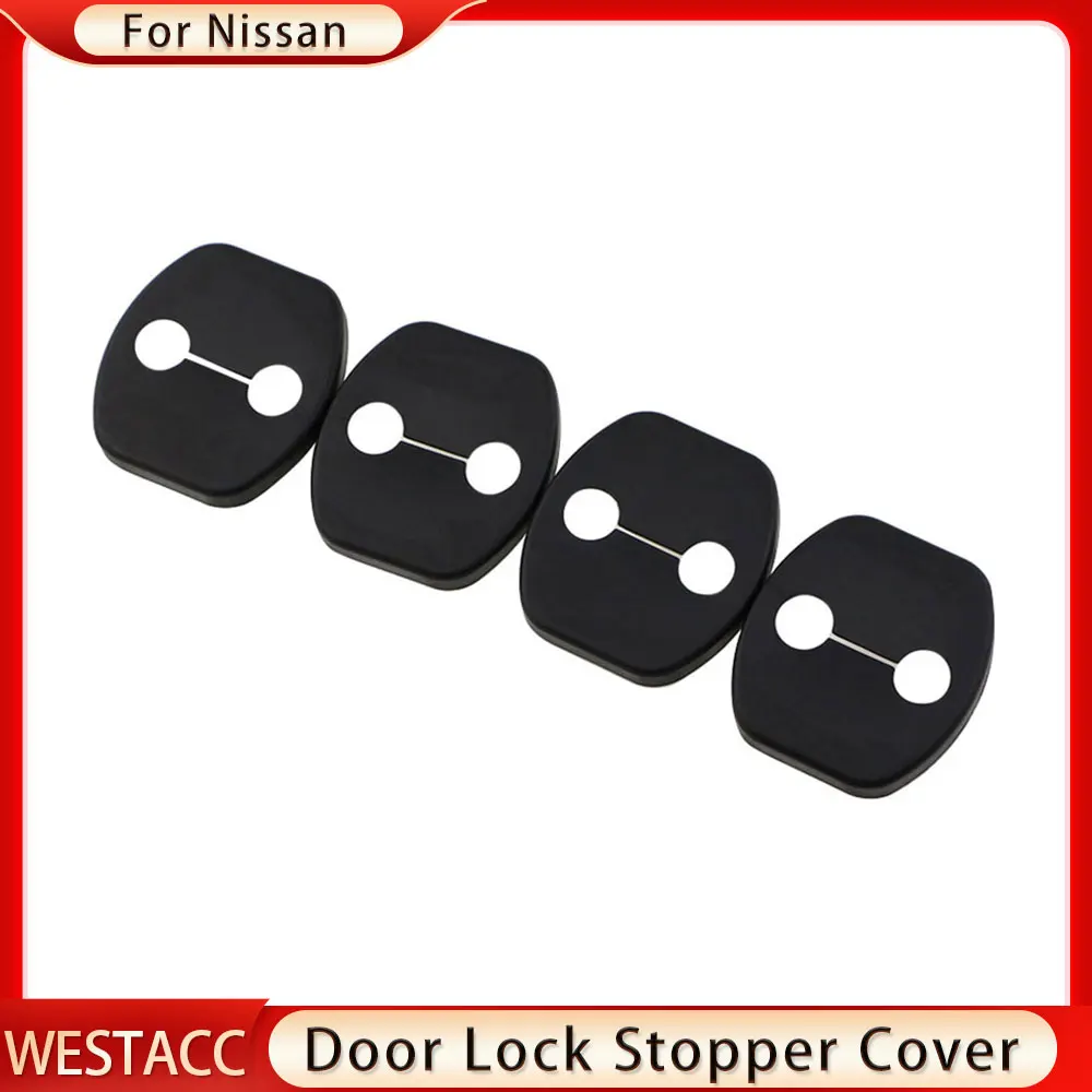 4Pcs ABS Door Lock Cover Door Stopper Cover for Nissan X-trail T32 Rogue Qashqai J11 Teana Altima Almera Sentra Murano Juke