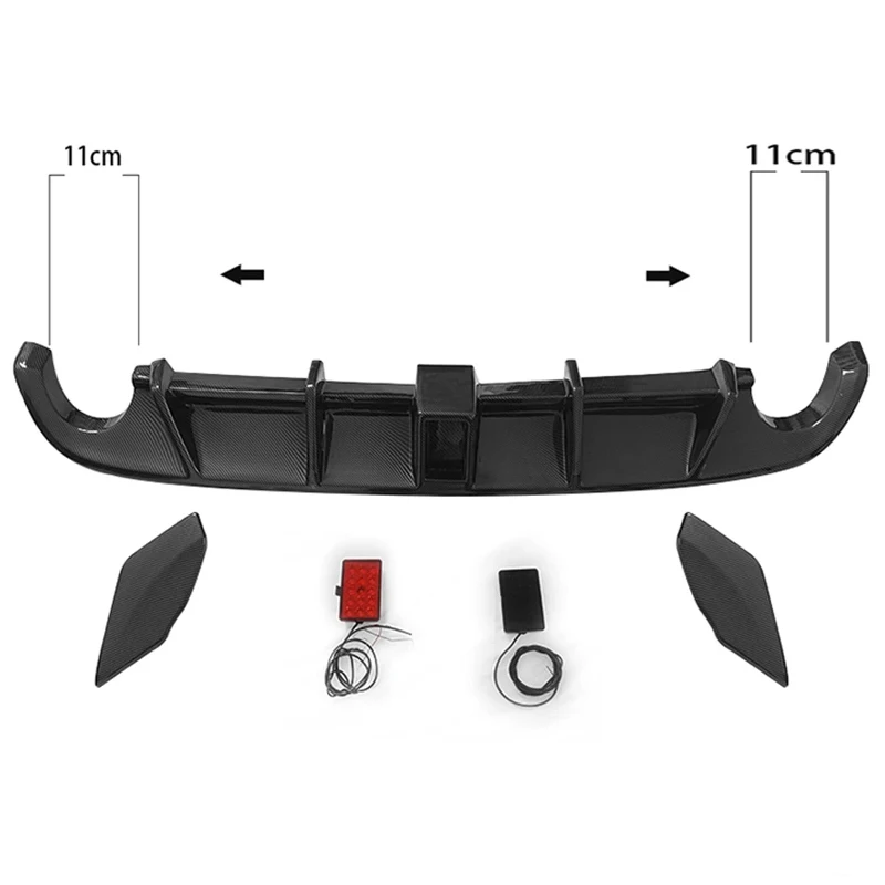 Diffusore posteriore per Volkswagen Golf MK6 GTI 2008-2013 Kit carrozzeria nero lucido Spoiler paraurti Spoiler Splitter in plastica