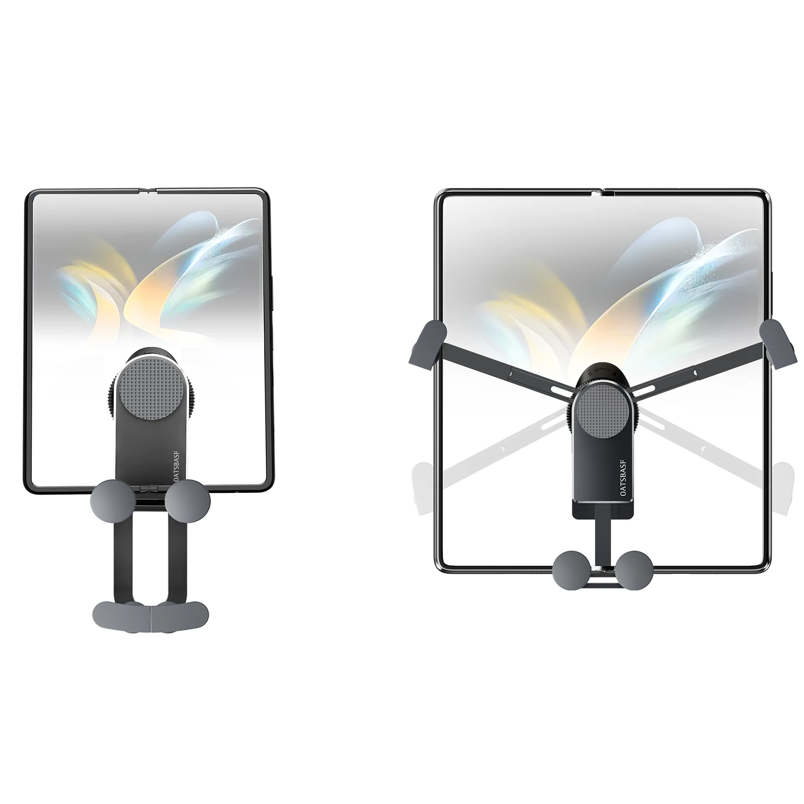 Oatsbasf Z أضعاف 5 سيارة جبل حامل هاتف السيارة لسامسونج غالاكسي Z أضعاف 6 5 4 3 سيارة الجاذبية تنفيس الهواء قاعدة تركيب مزودة بمشبك صالح حافظة سميكة