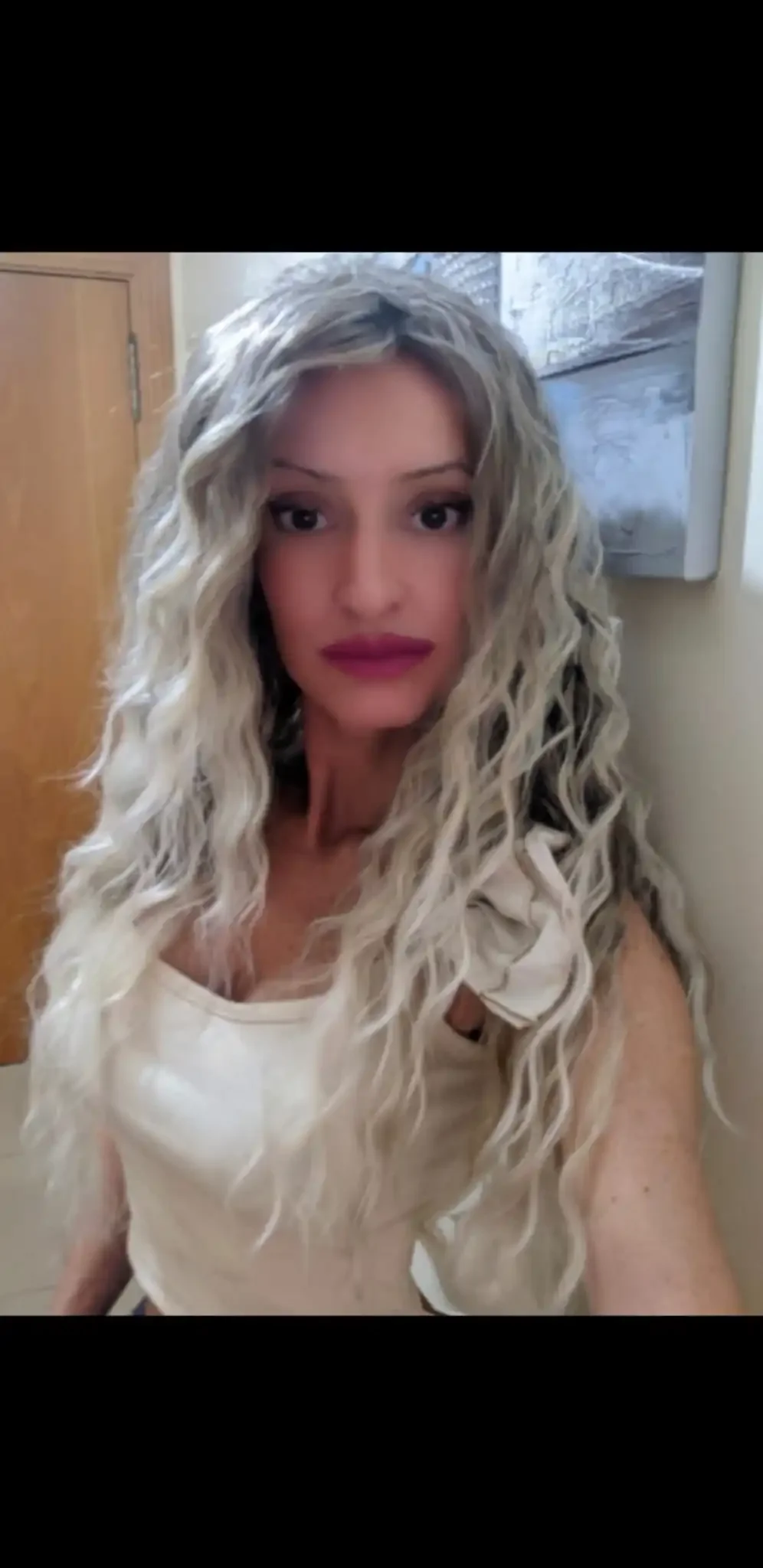 GNIMEGIL-Peruca Encaracolada Longa Loira Sintética para Mulheres, Cabelo Fofo Natural, Onda Grande, Perucas de Volume, Regular, Anos 80