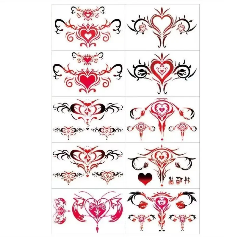 

Pink Totem Tattoos Set Temporary Waterproof Tattoo for Women Covering Scars Sexy Wing Art Tatto Festival Cheap Goods Stickers
