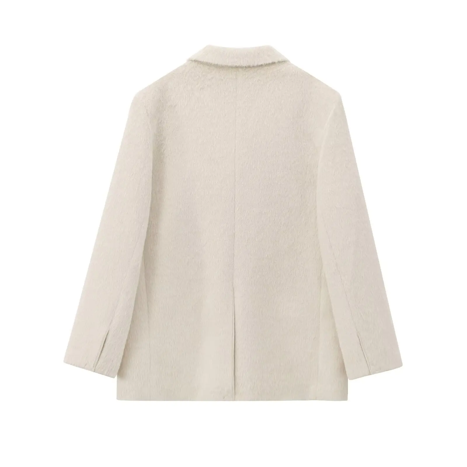 Lange Blazer aus Kunstfell für Damen, modisch, warm, lässig, Damenmäntel, langärmelige Jacken, Damen-Blazer