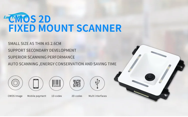 EP9000 2D QR 1D Barcode QR Code PDF417 Small Compact Size SDK Serial RS232 USB Protocol Second Development Kiosk Scanner Reader