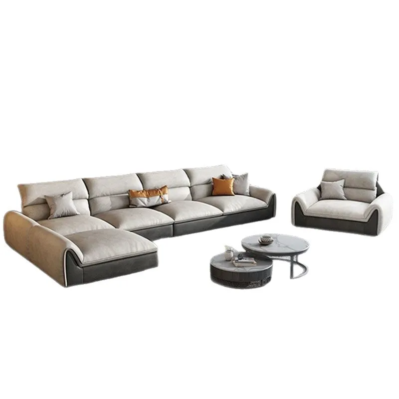 

Simple Nordic leave-in technology cloth sofa small apartment living room combination fabric sofa latex