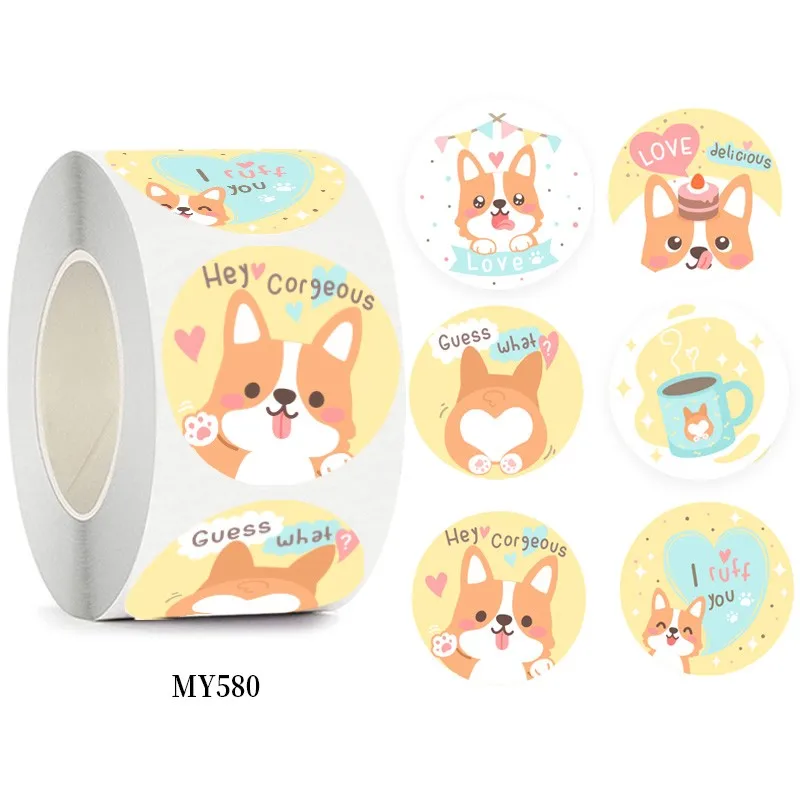 500pcs Kawaii Animal Unicorn Cat Pet Stickers Notebook Phone Case Water Cup Guitar Sealing Paper Award Stickers Wholesale