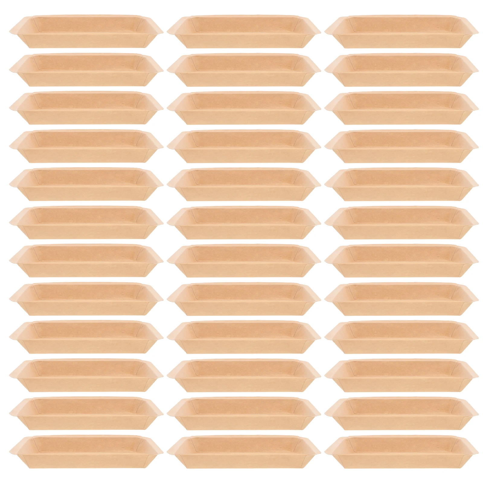 

50 Pcs BBQ Tray Paper Food Serving Barbecue Trays Seafood Party Snack Grill Plate for