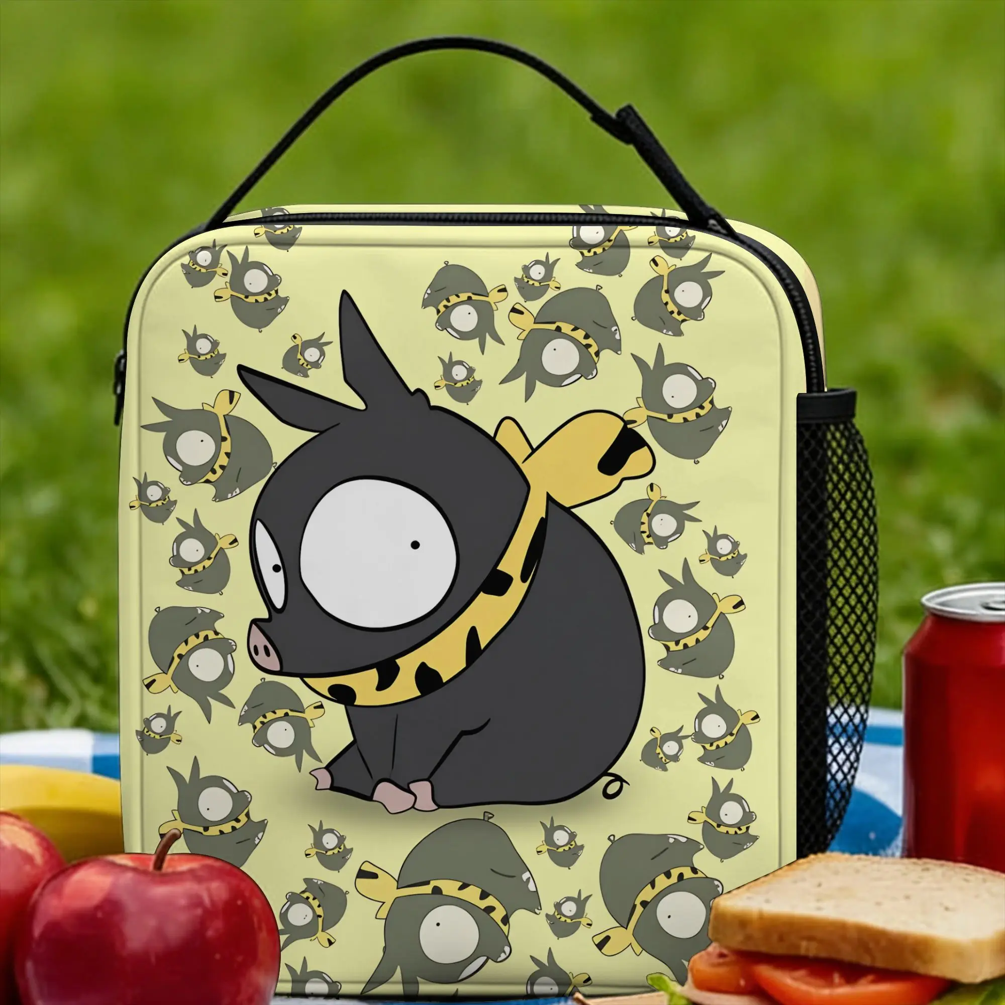 

Сумка для обеда P-chan Ranma 1/2, школьный ланч-бокс для детей, термосумка с графическим дизайном, портативная сумка-холодильник на молнии из оксфордской ткани