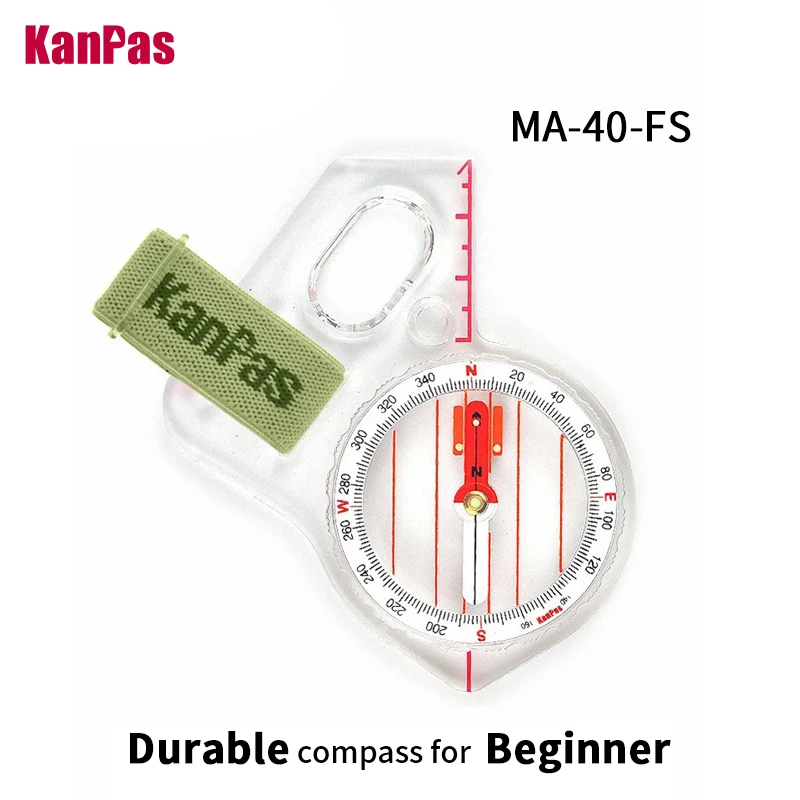 KANPAS Basic and Beginner's Orienteering thumb compass, Orienteering Primary Compass, MA-40-FS, Durable Sport Compass