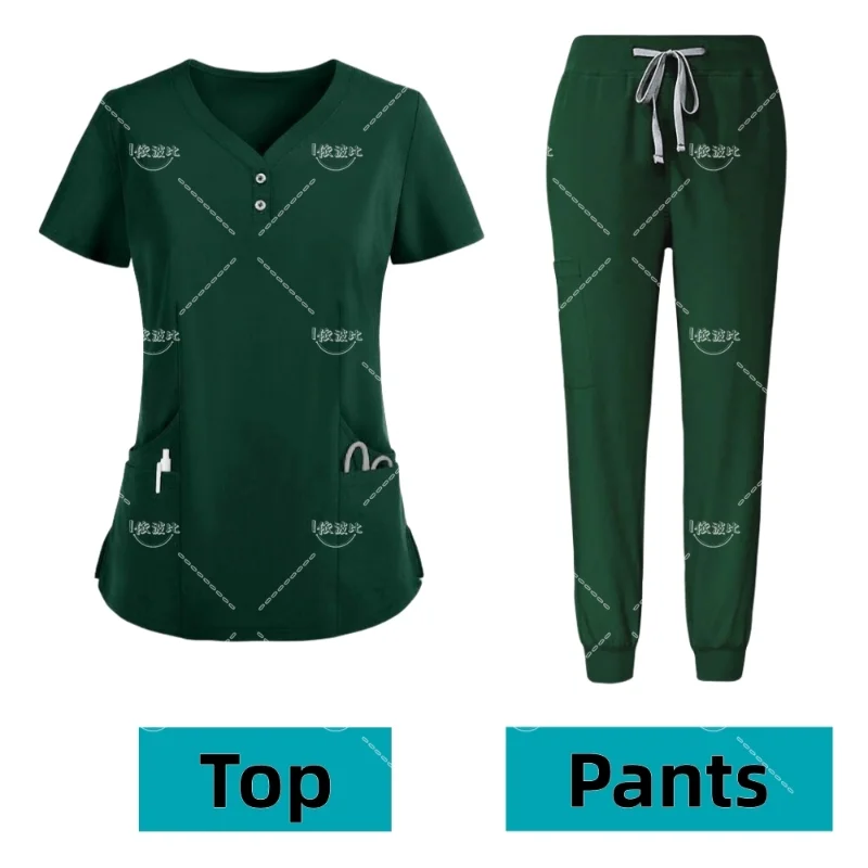 Multicolor Scrub Set para Mulheres, Médico Workwear, Enfermeira Scrubs, Atacado Jogger Suit, Uniformes Cirúrgicos Médicos Hospitalares