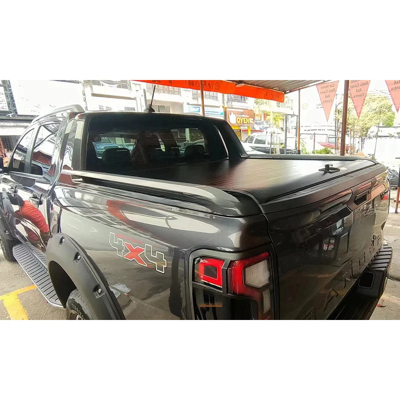 Car Accessories Heavy Duty Aluminum Retractable Tonneau Cover Waterproof 4x4 Off-Road for Ranger Wildtrak 2024