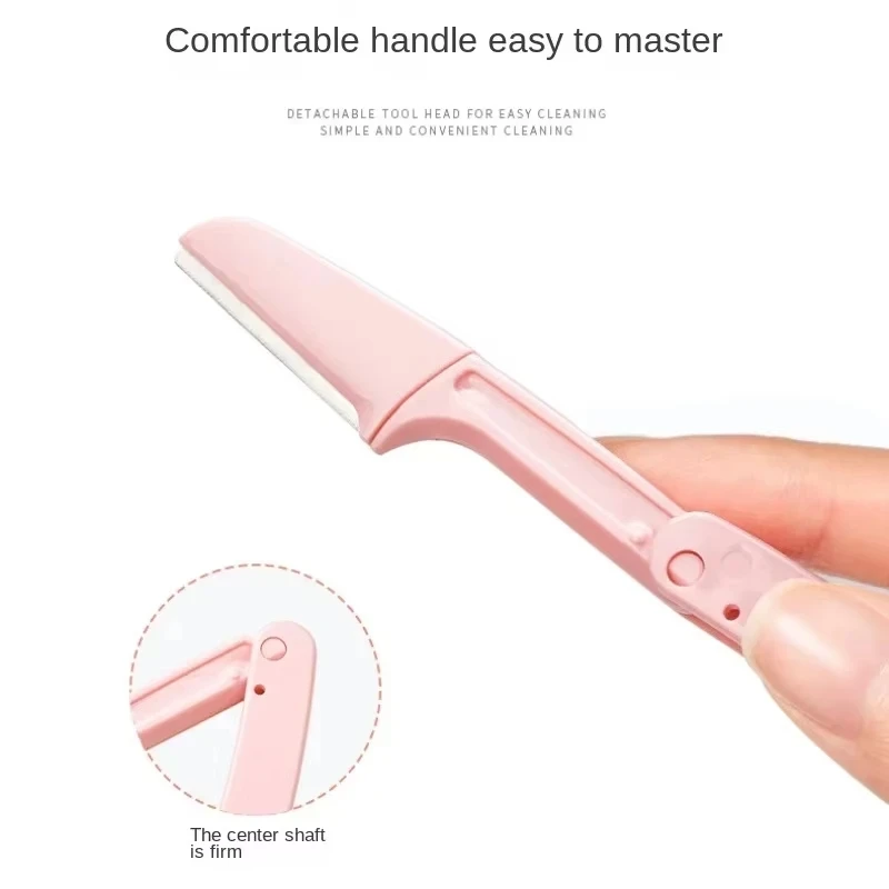 1/3-Piece Folding Facial Shaver, Facial Eyebrow Trimmer, Eyebrow Razor, Anti-Scratch Razor, Makeup Tools, Unisex Facial Razor