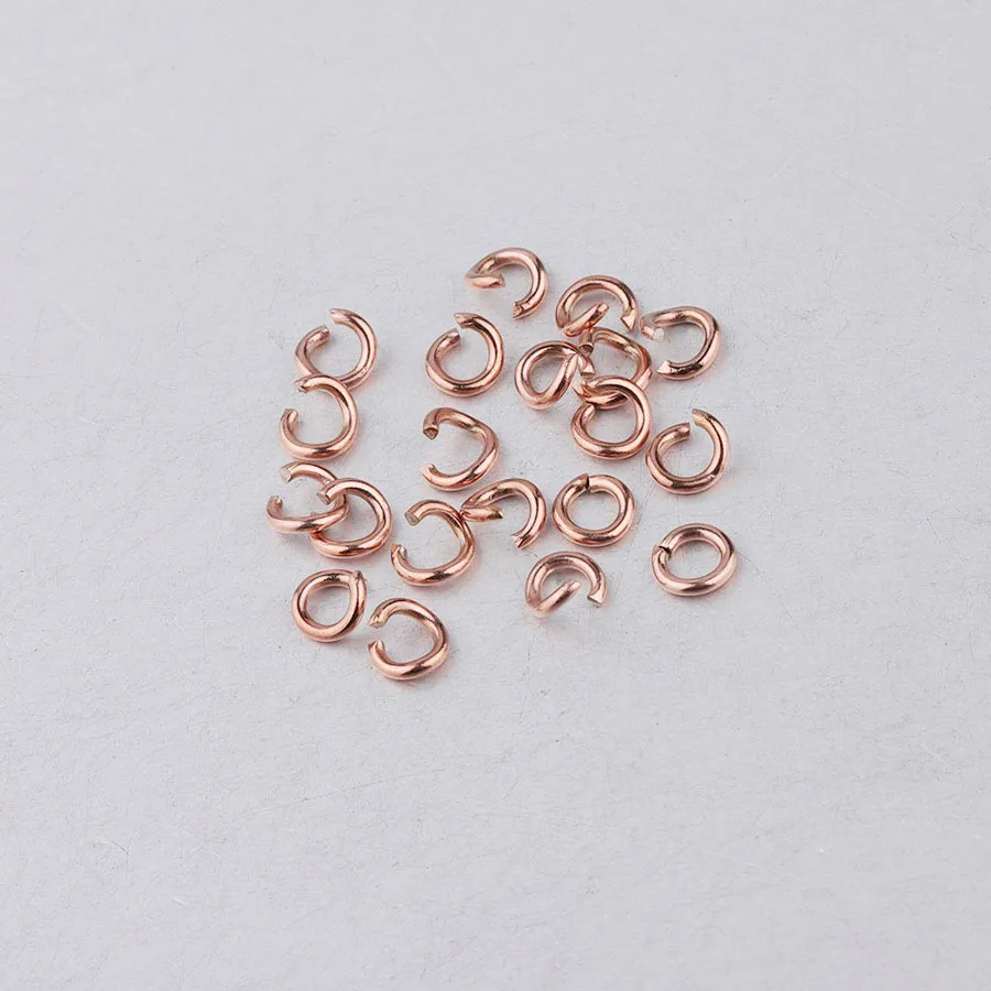 

500Pcs/Lot Rose Gold Color Stainless Steel Open Jump Rings Split Rings DIY Necklace Jewelry Making