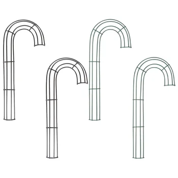 목발 화환 후프 화환 파티 프레임 용품 제작 도구, 꽃꽂이 공예, DIY 다리미 지팡이 모양 랙, 4 개 
