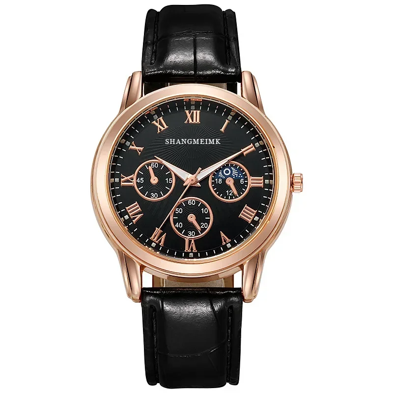 High Quality Men\'s Luxury Belt Fashion Quartz Watch Men Round Dial Business Student Sport Waterproof Glow Clock Reloj De Mujer