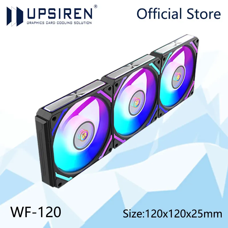 UPSIREN WF-120 ARGB PWM 3PCS Chassis fanARGB120mm/4PIN PWM/ Magic Color Wireless Stitching Computer heat dissipation fan