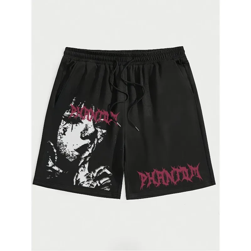 

Y2K Style Men's Casual Shorts, Men's Dark Hip-hop Y2K Casual Shorts, Sports Shorts, Suitable for Casual Sports and Jogging