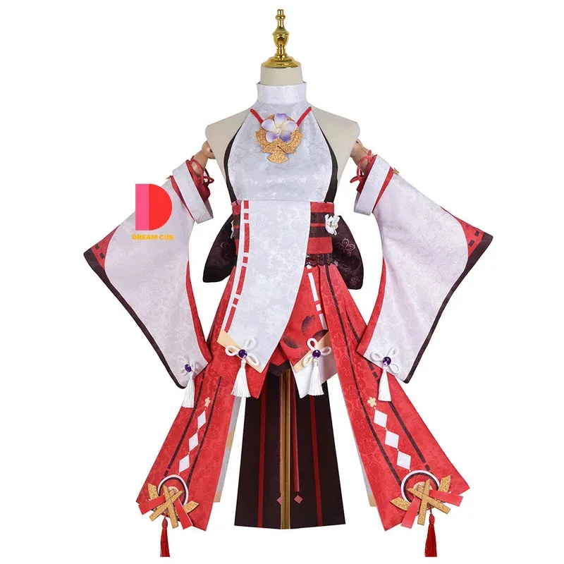 Genshin Impact Yae Miko คอสเพลย์เครื่องแต่งกาย Guuji ชุดแฟนซีชุด Headwear ชุดเกม Yae Miko Guuji คอสเพลย์ใหม่มาถึง