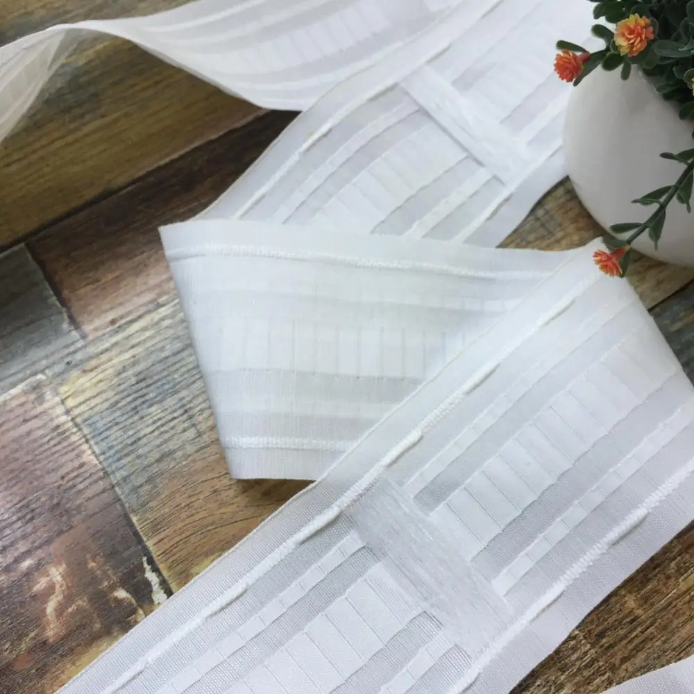 Multifunctional Tape Curtain Accessories 8.5CM White Color Pull Pleated For Rail Pocket For Rod Hook Tape Belt Ribbon CP137#40