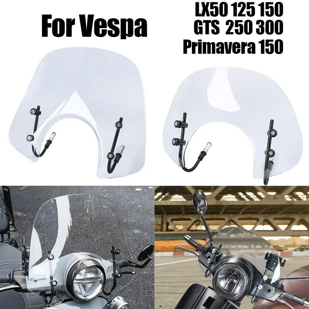 

Windshield WindScreen Deflector for Piaggio Vespa LX50 LX125 LX150 GT200 GTS250 GTS300 Primavera Motorcycle Accessories