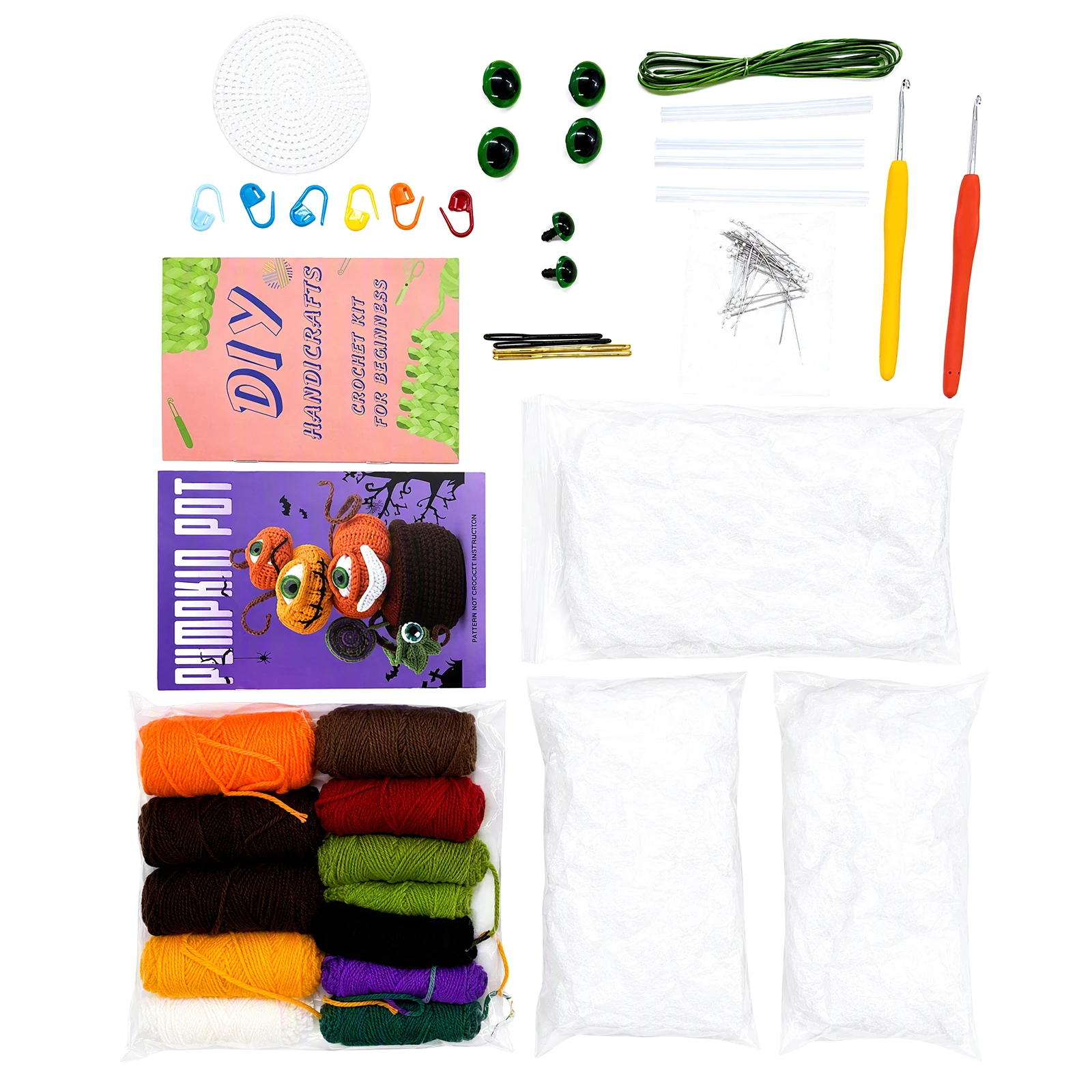 할로윈 DIY 크로셰 키트, 호박 모양 아미구루미 화분 - Crochet Hook Set 리뷰 및 가격