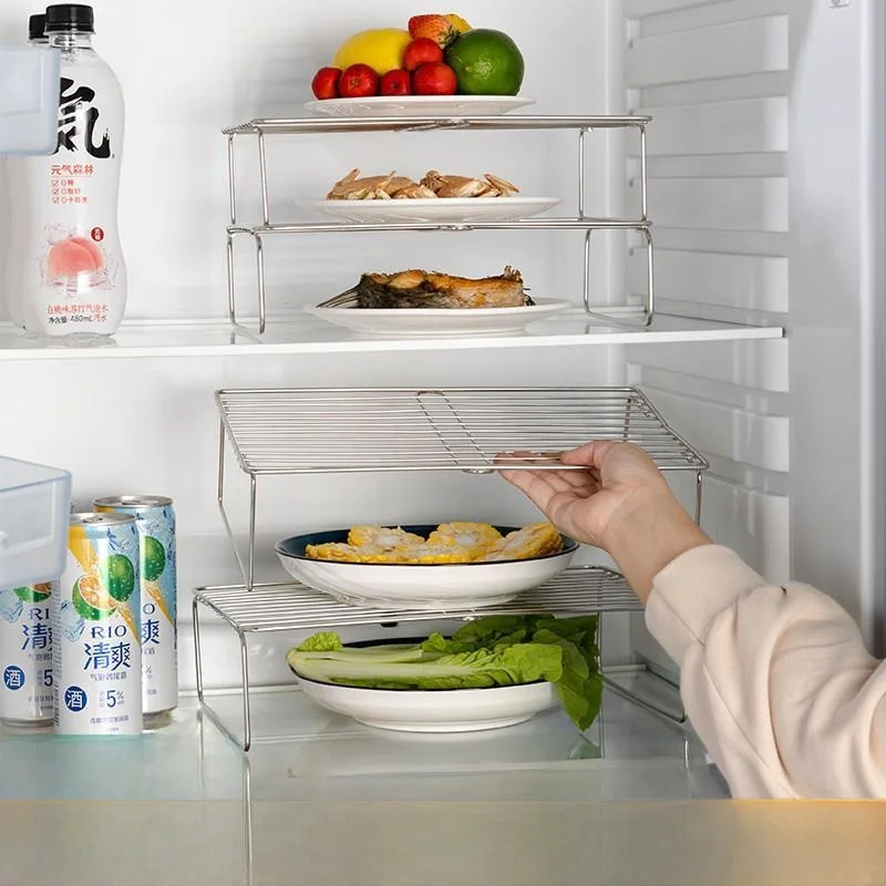 Etagere-interieure-de-refrigerateur-de-cuisine-support-de-rangement-pour-restes-separateur-etagere-de-congelateur-multicouche-usage-domestique-acier-inoxydable