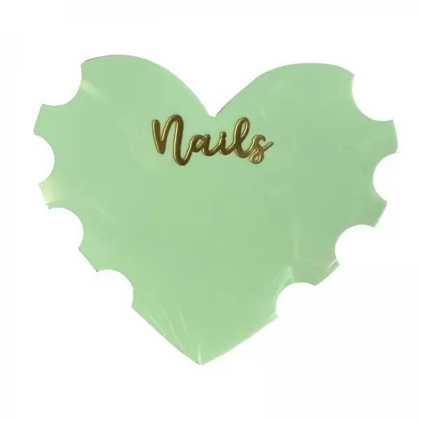 Heart Nail Art Display Board Acrylic Tray with Grooves Portable Photo Prop for Nail Room Decoration