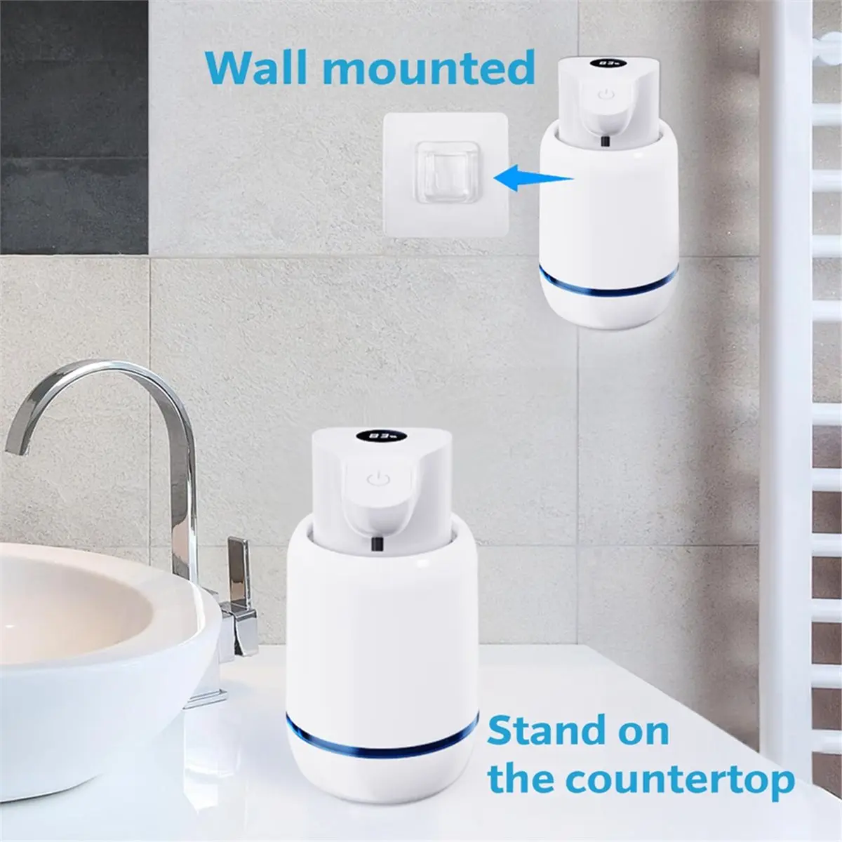 update. Automatic Touchless Foaming Soap Dispenser 420ml 4 Level Adjustable Rechargeable Electric Wall Mounted for Kitchen A
